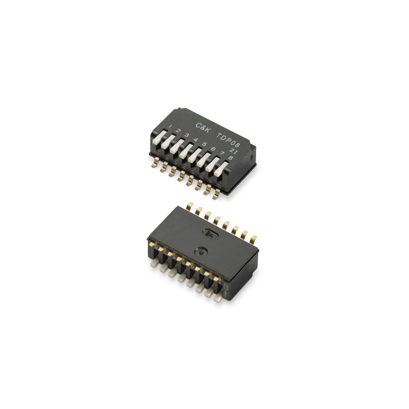 力特Littelfuse TDP Series 系列 超小型表面贴装半间距侧向驱动拨码开关